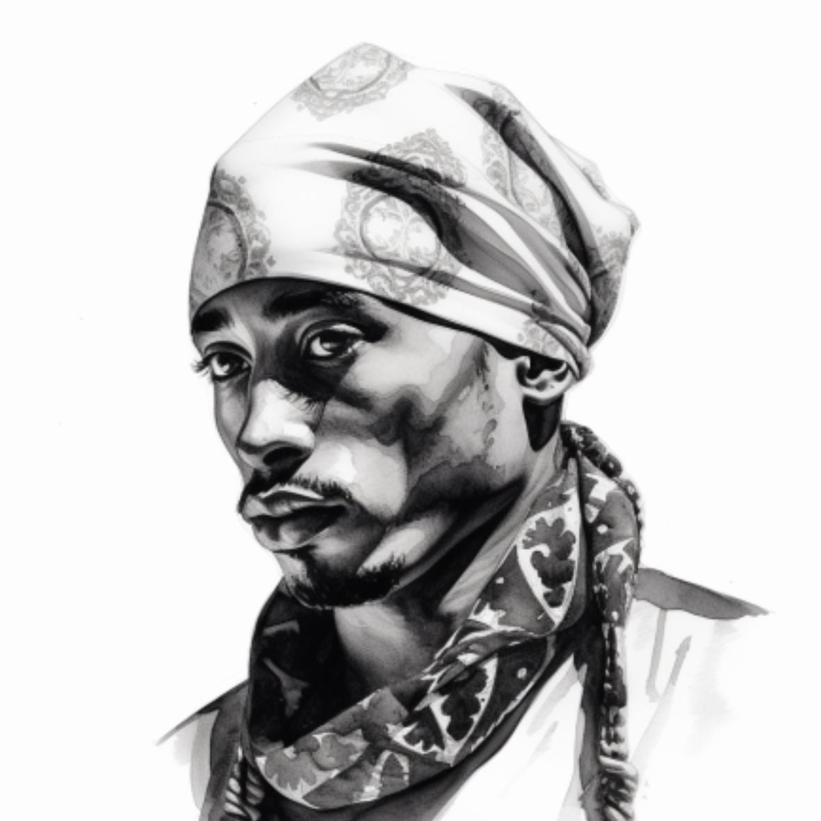 Vollbild Motiv Portrait Tupac Shakur