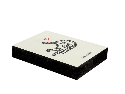 Von ganzem Herzen Holzbild "Leck mein Po"