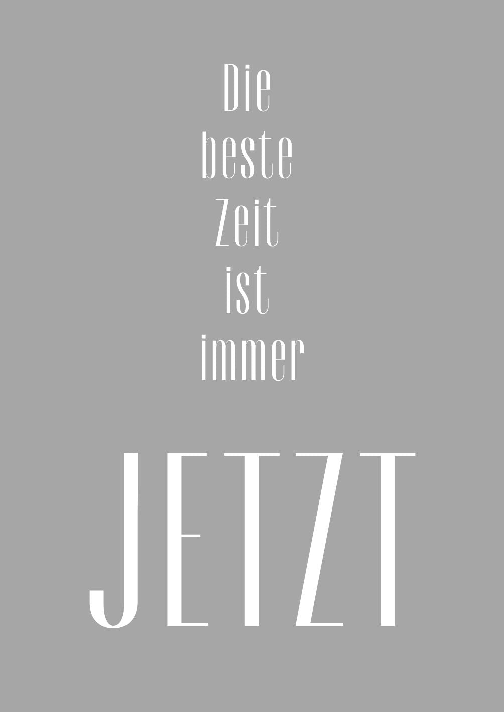 Vollbild Motiv Holzbild Motivation "Die Beste Zeit ist immer jetzt".