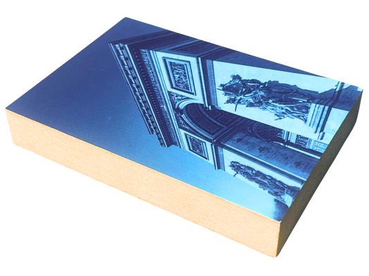 Liegende Ansicht Sights Holzbild Arc de Triomphe – Wahrzeichen-Motiv im Format 8,5 x 12 cm