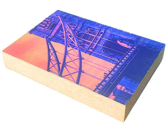 Liegende Ansicht Sights Holzbild Tower Bridge – Wahrzeichen-Motiv im Format 8,5 x 12 cm