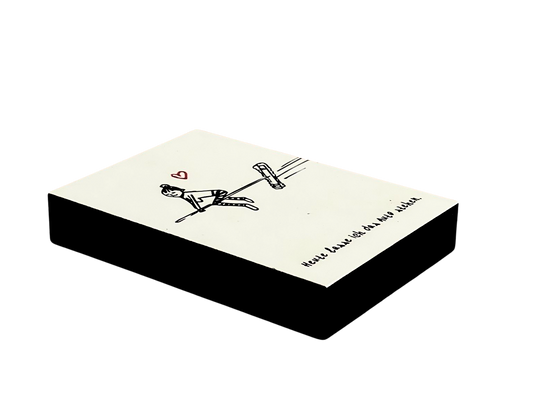 Von ganzem Herzen Holzbild "Heute lass ich das Auto stehen"