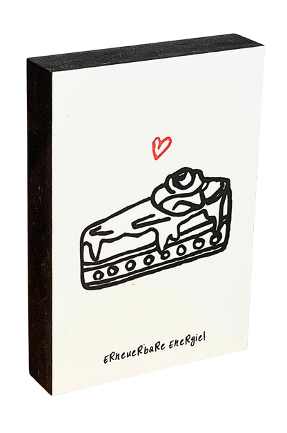 Von ganzem Herzen Holzbild "Erneuerbare Energie"