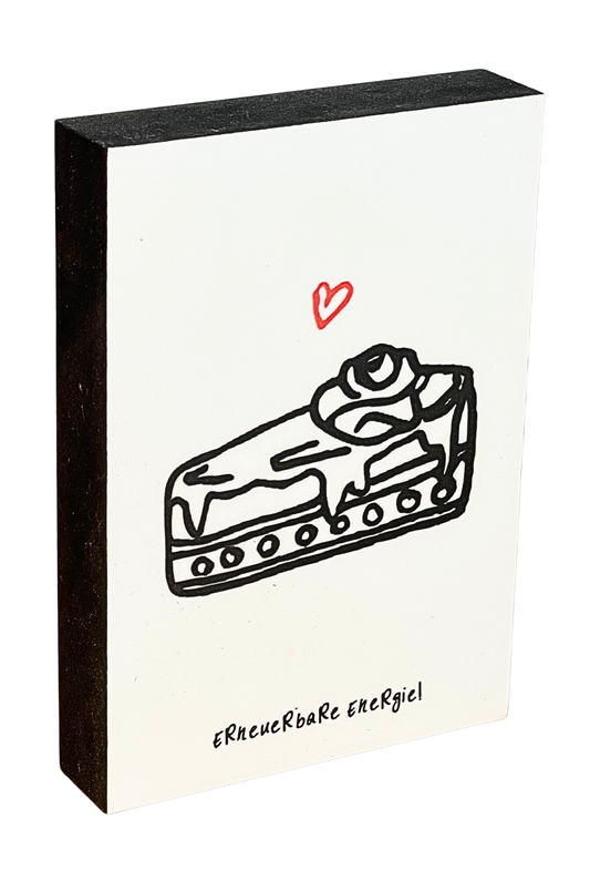 Von ganzem Herzen Holzbild "Erneuerbare Energie"