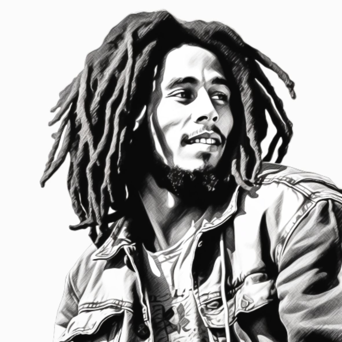 Vollbild Motiv Portrait von Bob Marley