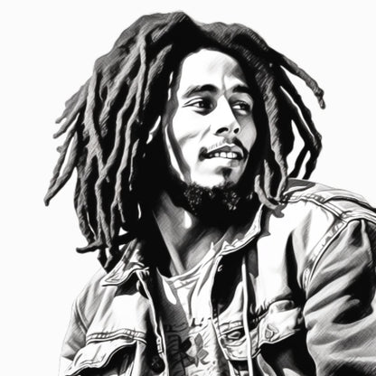 Vollbild Motiv Portrait von Bob Marley