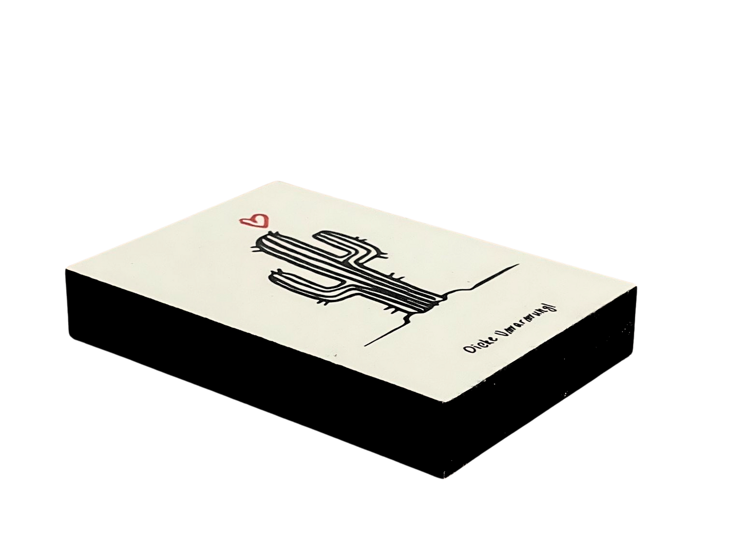 Von ganzem Herzen Holzbild "Dicke Umarmung!"