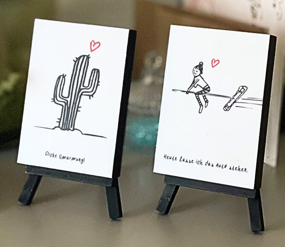 Von ganzem Herzen Holzbild "Dicke Umarmung!"