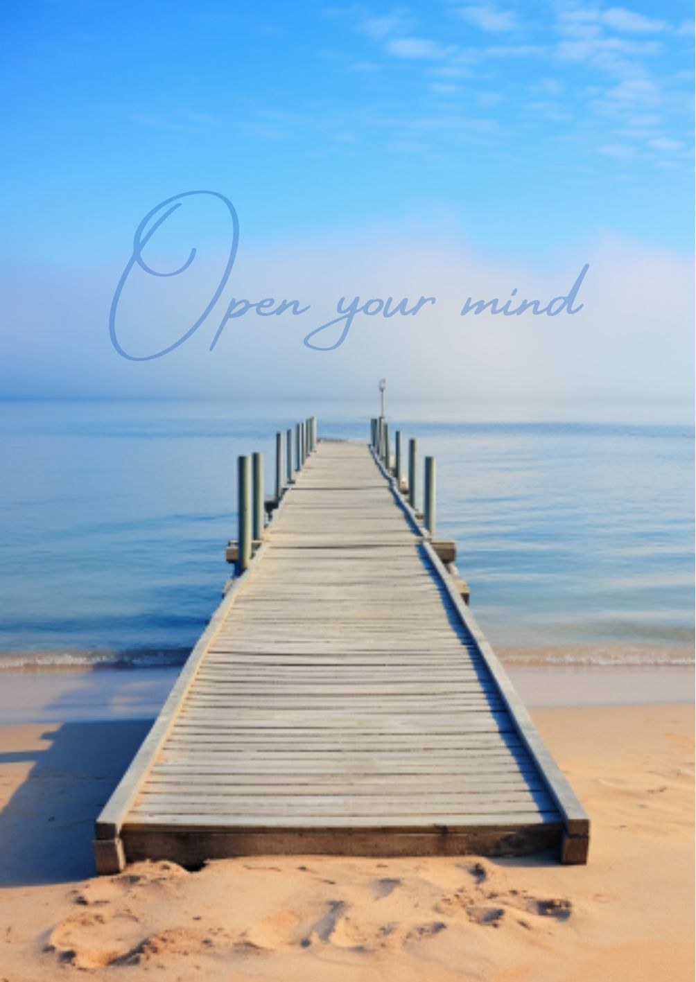 Open your mind - Dekoratives Holzbild