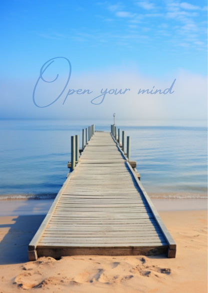 Open your mind - Dekoratives Holzbild