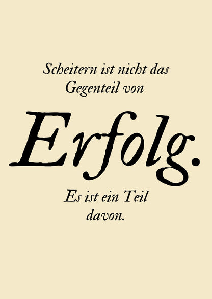 Scheitern ist nicht... - Dekoratives Holzbild