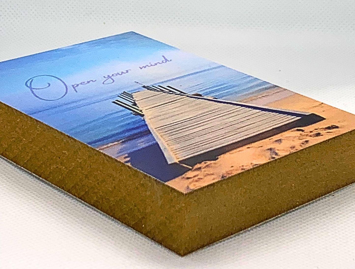 Open your mind - Dekoratives Holzbild