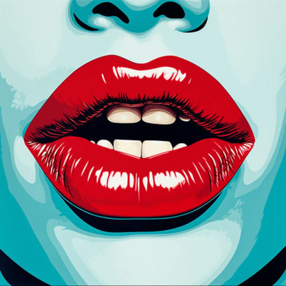 Pop Art Motiv Lips im Vollbild