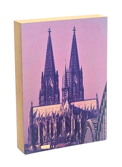 Sights Holzbild Kölner Dom – Wahrzeichen-Motiv im Format 8,5 x 12 cm