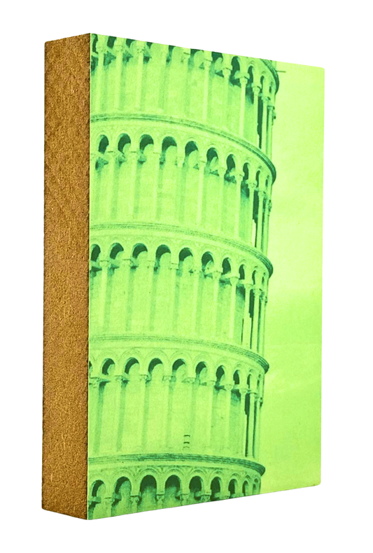 Sights Holzbild Der Schiefe Turm von Pisa